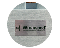 Winawood furniture is made from a composite of plastics and has a wood-effect grain like feel to it